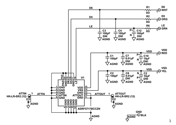 原理图 - Analog Devices Inc. EVAL-ADRF5716 评估板
